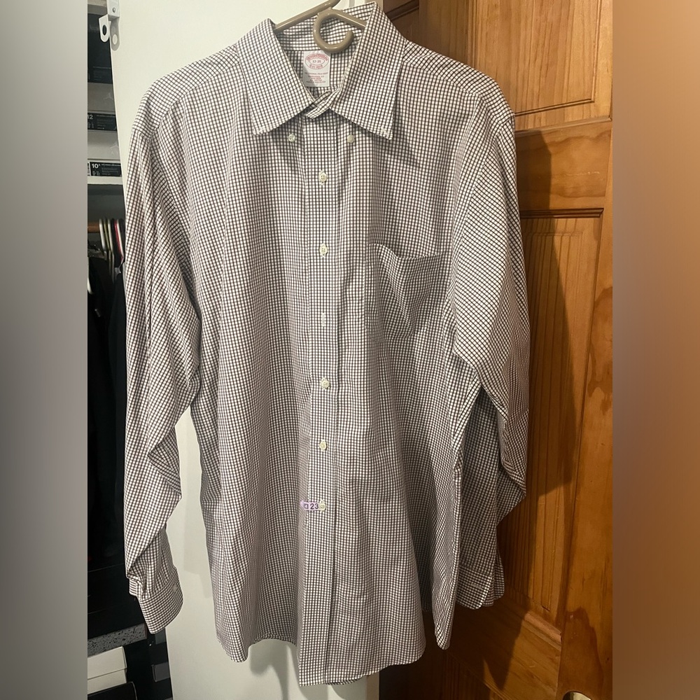 Brooks Brothers Button Down Dress Shirt Size 17-35